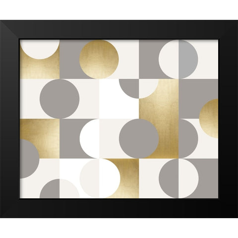 Modern Gold Reflections Black Modern Wood Framed Art Print by Carpentieri, Natalie
