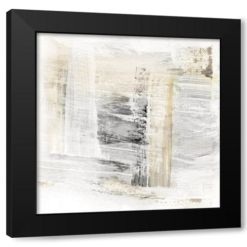 Swept Abstract Black Modern Wood Framed Art Print by Shapiro, Judith