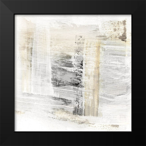 Swept Abstract Black Modern Wood Framed Art Print by Shapiro, Judith