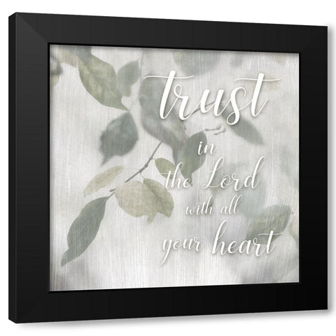 Trust In Black Modern Wood Framed Art Print with Double Matting by Weisz, Irene