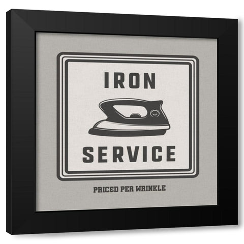 Iron Service Black Modern Wood Framed Art Print by CAD Designs
