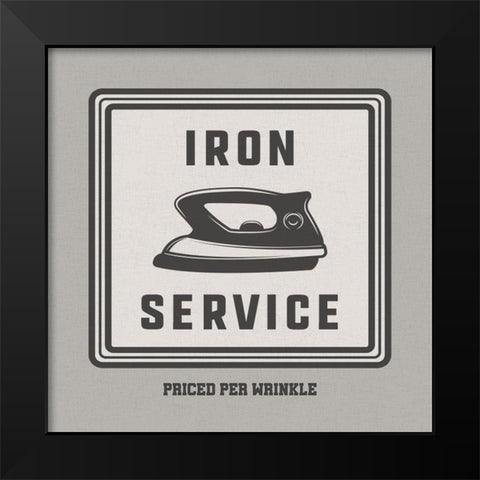 Iron Service Black Modern Wood Framed Art Print by CAD Designs