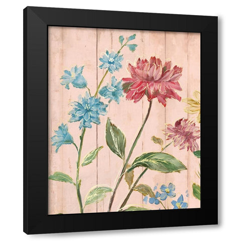 Wildflower Flutter I Black Modern Wood Framed Art Print with Double Matting by Nan