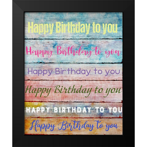Birthday Song Black Modern Wood Framed Art Print by Knutsen, Conrad