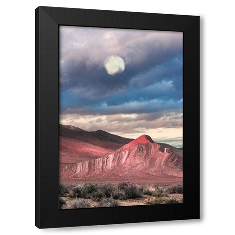 Last Light On Striped Butte Black Modern Wood Framed Art Print by Delimont, Danita