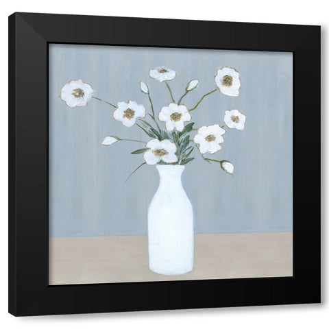 Milk Glass Arrangement I Black Modern Wood Framed Art Print with Double Matting by Dunlap, Marilyn