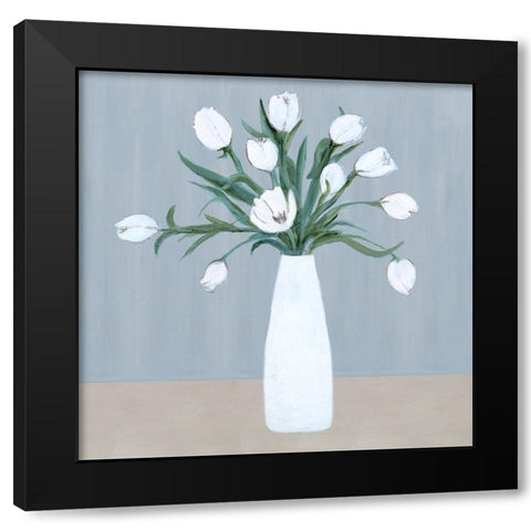 Milk Glass Arrangement II Black Modern Wood Framed Art Print with Double Matting by Dunlap, Marilyn