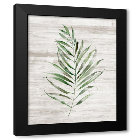 Tropic Frond II Black Modern Wood Framed Art Print with Double Matting by Nan