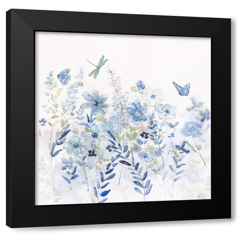 Fluttering Field I Black Modern Wood Framed Art Print with Double Matting by Swatland, Sally