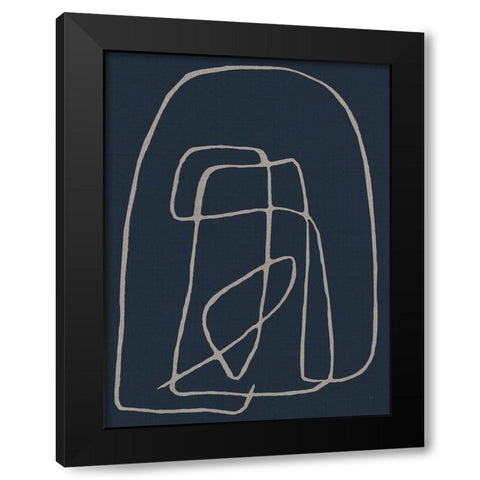 Shapes and Night Sky I Black Modern Wood Framed Art Print by Jill, Susan