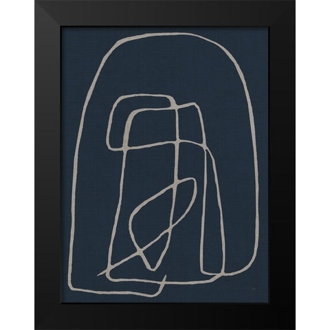 Shapes and Night Sky I Black Modern Wood Framed Art Print by Jill, Susan