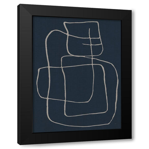 Shapes and Night Sky II Black Modern Wood Framed Art Print by Jill, Susan