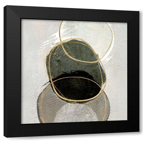 River Rock I Black Modern Wood Framed Art Print by Jill, Susan