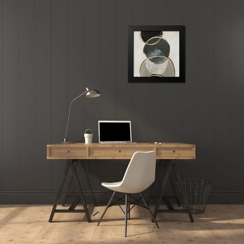 River Rock II Black Modern Wood Framed Art Print by Jill, Susan