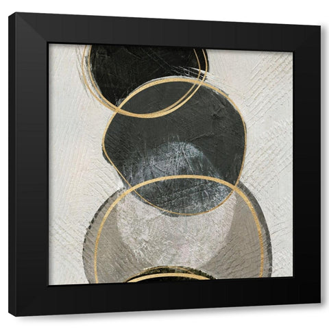 River Rock II Black Modern Wood Framed Art Print by Jill, Susan