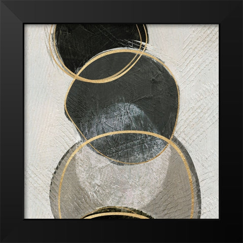 River Rock II Black Modern Wood Framed Art Print by Jill, Susan