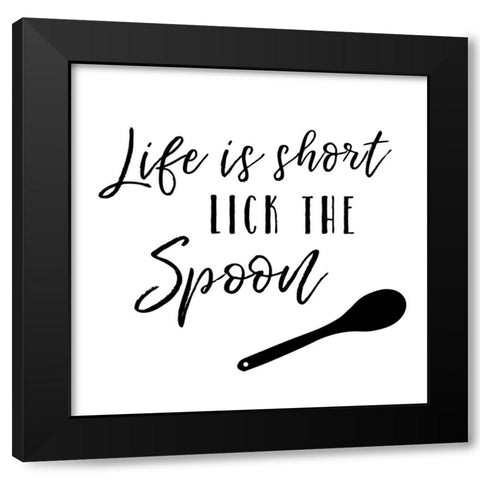 Life is Short Black Modern Wood Framed Art Print with Double Matting by Murray, Amanda