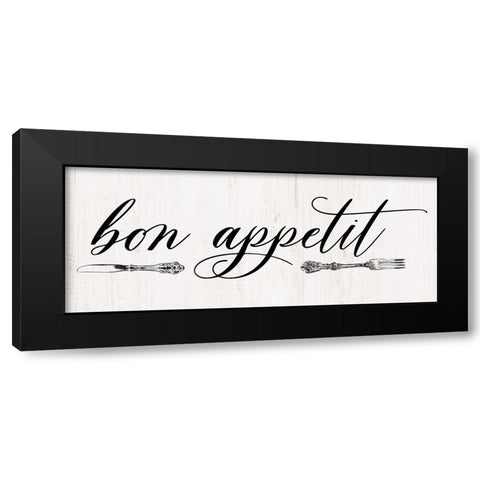 Bon Appetit Black Modern Wood Framed Art Print with Double Matting by Robinson, Carol