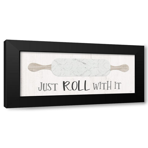 Roll With It Black Modern Wood Framed Art Print by Carpentieri, Natalie