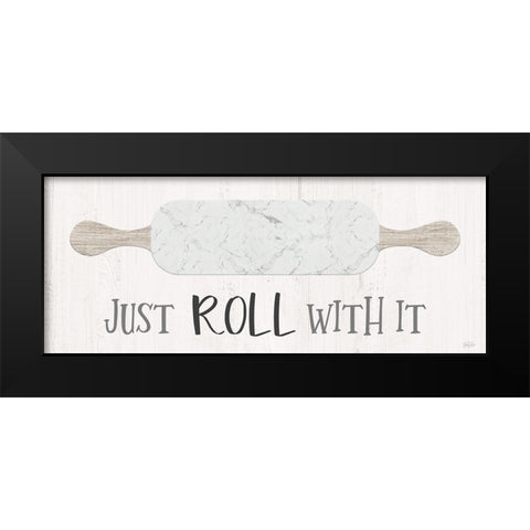 Roll With It Black Modern Wood Framed Art Print by Carpentieri, Natalie