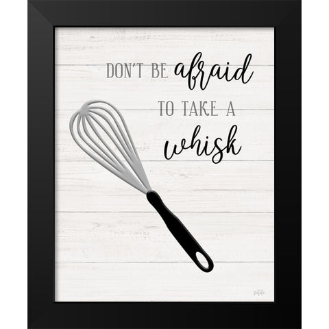 Take A Whisk Black Modern Wood Framed Art Print by Carpentieri, Natalie
