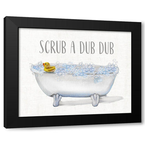 Scrub A Dub Black Modern Wood Framed Art Print with Double Matting by Brooks, Donna
