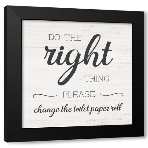 Please Change Black Modern Wood Framed Art Print with Double Matting by CAD Designs