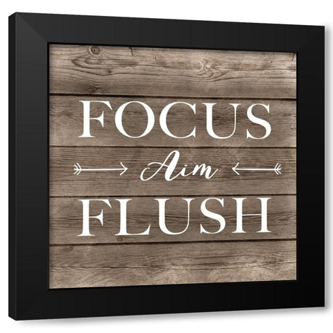 Focus Aim Flush Black Modern Wood Framed Art Print with Double Matting by CAD Designs