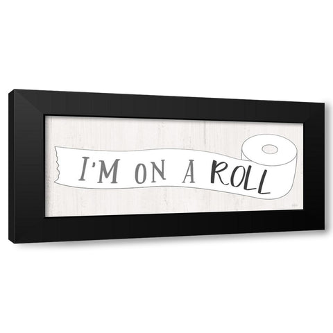 Im On A Roll Black Modern Wood Framed Art Print with Double Matting by Carpentieri, Natalie