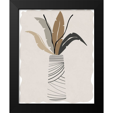 Palm Arrangement II Black Modern Wood Framed Art Print by Santiago, Daniela