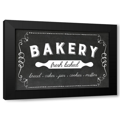 Bakery Black Modern Wood Framed Art Print by Murray, Amanda