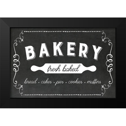 Bakery Black Modern Wood Framed Art Print by Murray, Amanda