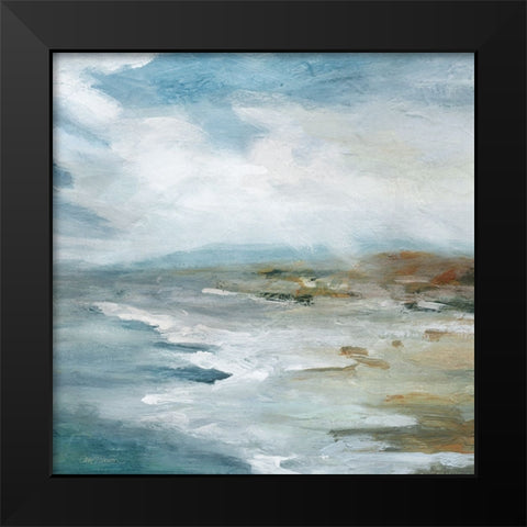 Highlighted Breakers Black Modern Wood Framed Art Print by Robinson, Carol