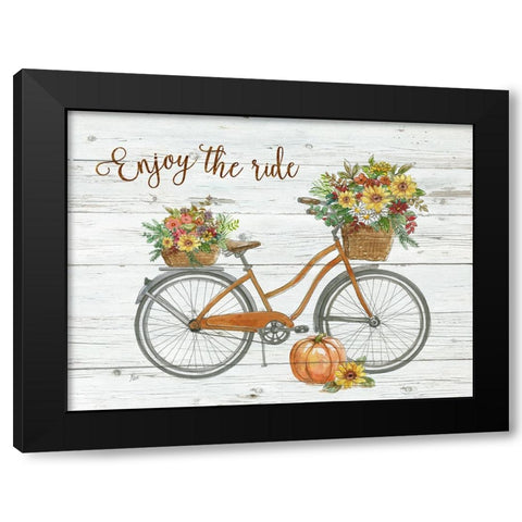 Harvest Bike Black Modern Wood Framed Art Print by Nan