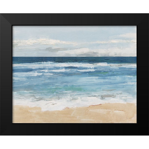 Ocean Waves II Black Modern Wood Framed Art Print by Swatland, Sally