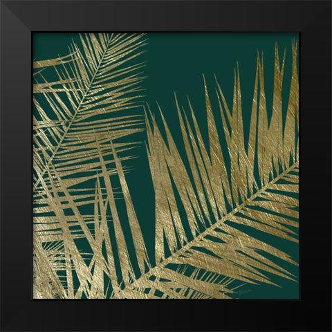 Emerald and Gold I Black Modern Wood Framed Art Print by Craven, Katrina
