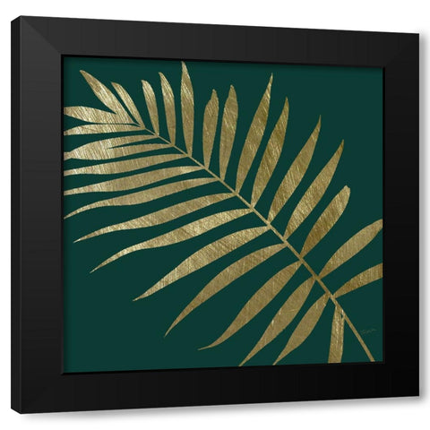 Emerald and Gold II Black Modern Wood Framed Art Print with Double Matting by Craven, Katrina