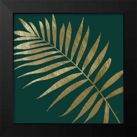 Emerald and Gold II Black Modern Wood Framed Art Print by Craven, Katrina