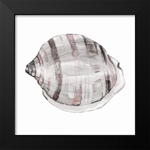 Blush Shell I Black Modern Wood Framed Art Print by Robinson, Carol