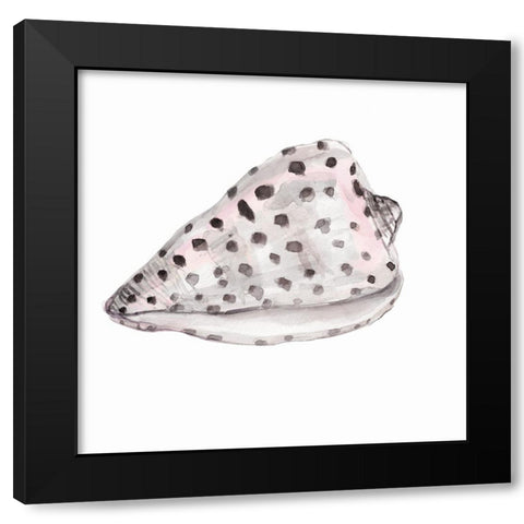 Blush Shell IV Black Modern Wood Framed Art Print by Robinson, Carol