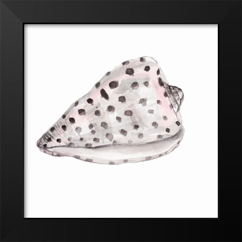 Blush Shell IV Black Modern Wood Framed Art Print by Robinson, Carol