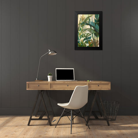 New Tropical Black Modern Wood Framed Art Print by Vollherbst-Lane, Elaine
