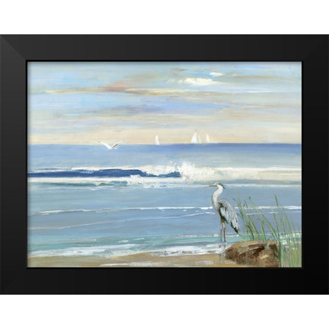 Sunrise Bay Black Modern Wood Framed Art Print by Swatland, Sally