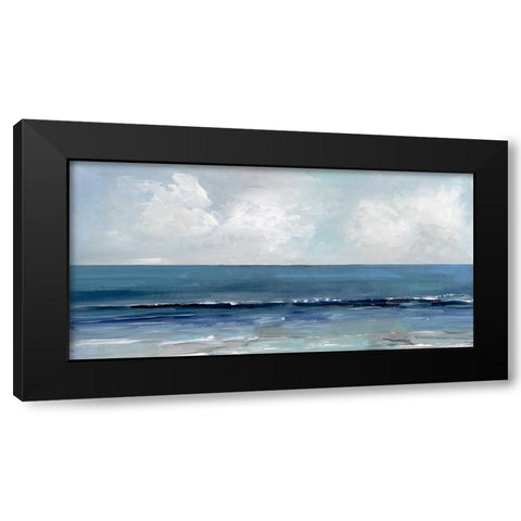 Blue Seas Black Modern Wood Framed Art Print with Double Matting by Swatland, Sally