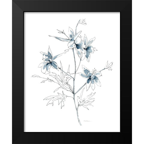 Indigo Sketch II Black Modern Wood Framed Art Print by Robinson, Carol