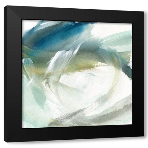 Moving Waters Black Modern Wood Framed Art Print with Double Matting by Robinson, Carol