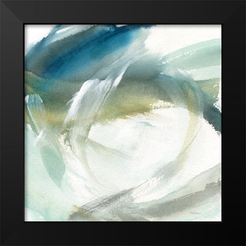 Moving Waters Black Modern Wood Framed Art Print by Robinson, Carol