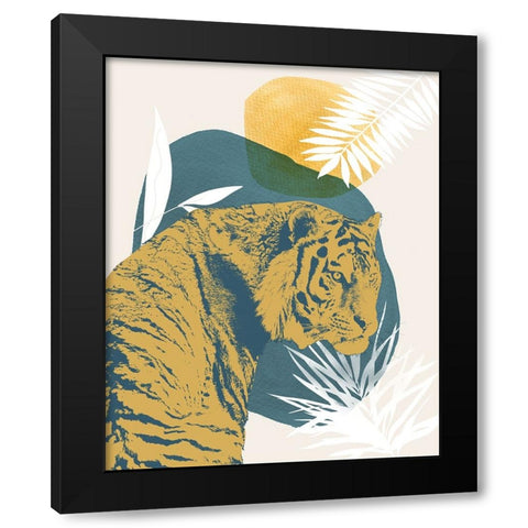 Jungle Cat I Black Modern Wood Framed Art Print with Double Matting by Robinson, Carol