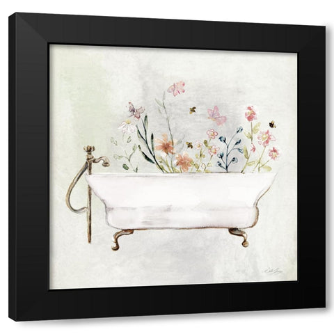 Botanical Bath II Black Modern Wood Framed Art Print with Double Matting by Chang, Stella