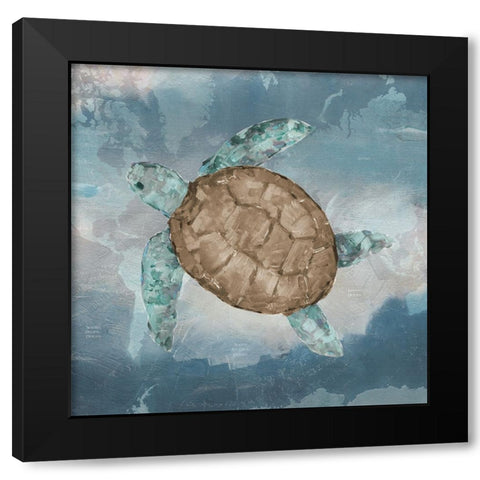 Traveling Turtle II Black Modern Wood Framed Art Print by Swatland, Sally